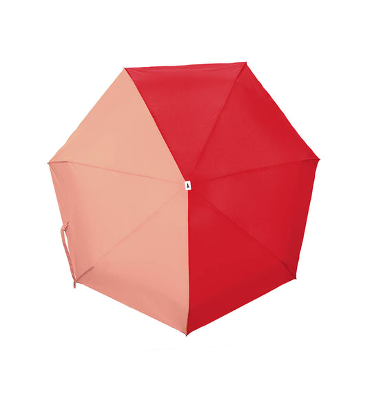 Red|Coral Two Tone Compact Umbrella