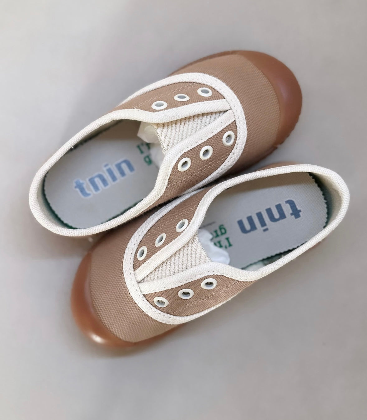 Caramel Canvas Latex Sole Kids Shoes
