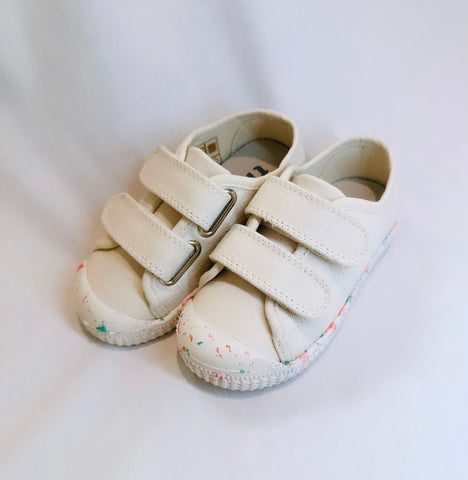 Ecru Canvas Recycled Sole Kids Shoes