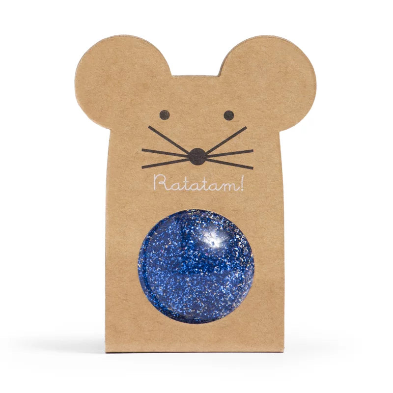 Blue Mouse Glitter Bouncy Ball