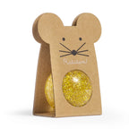 Gold Mouse Glitter Bouncy Ball