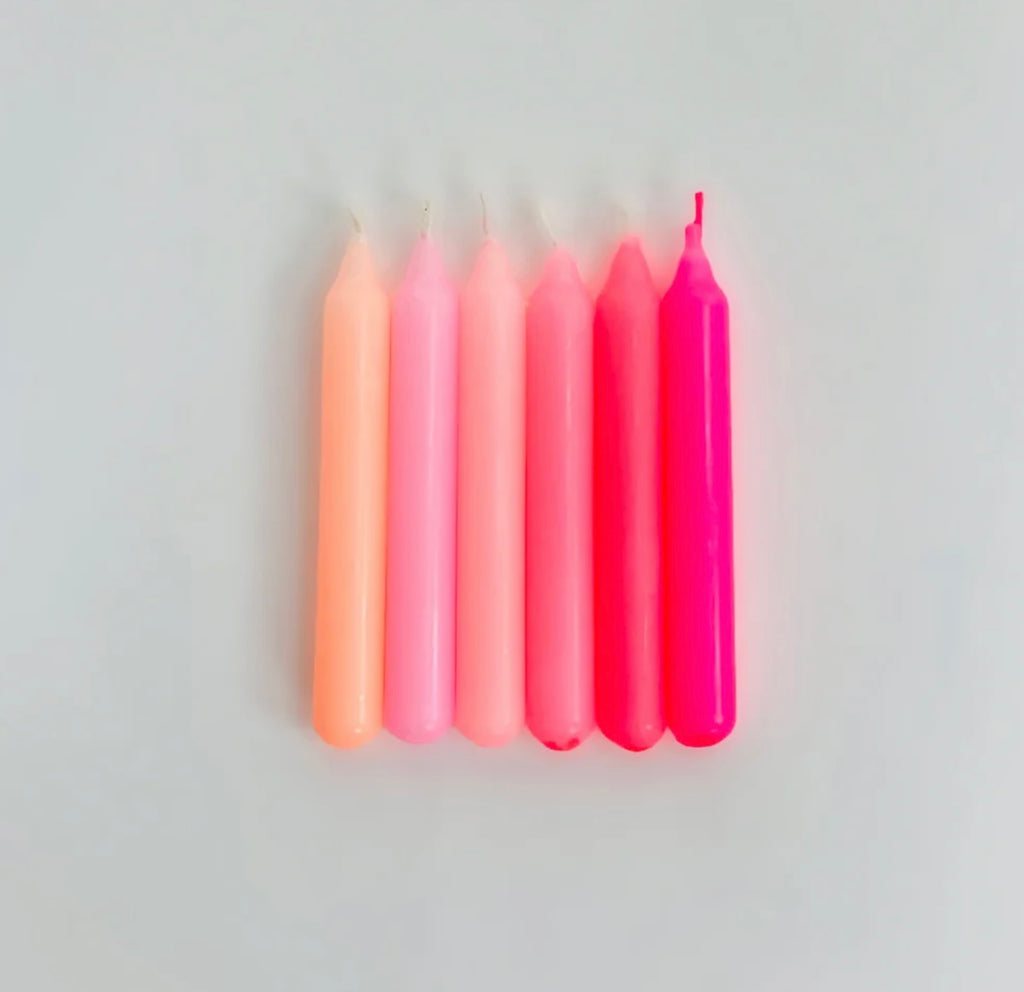 Girls Dip Dye Konfetti Candles