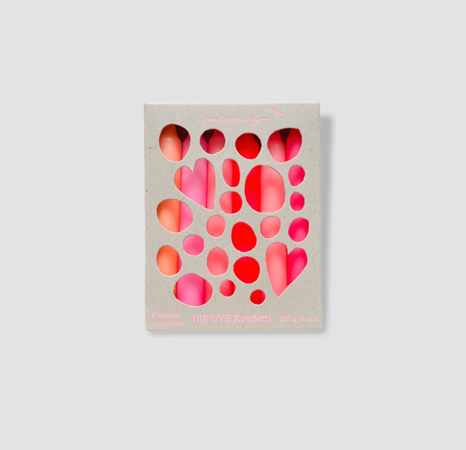 Girls Dip Dye Konfetti Candles