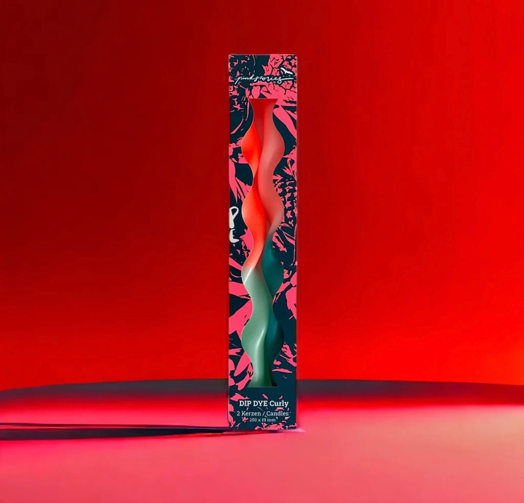 Jade Dip Dye Curly Candles
