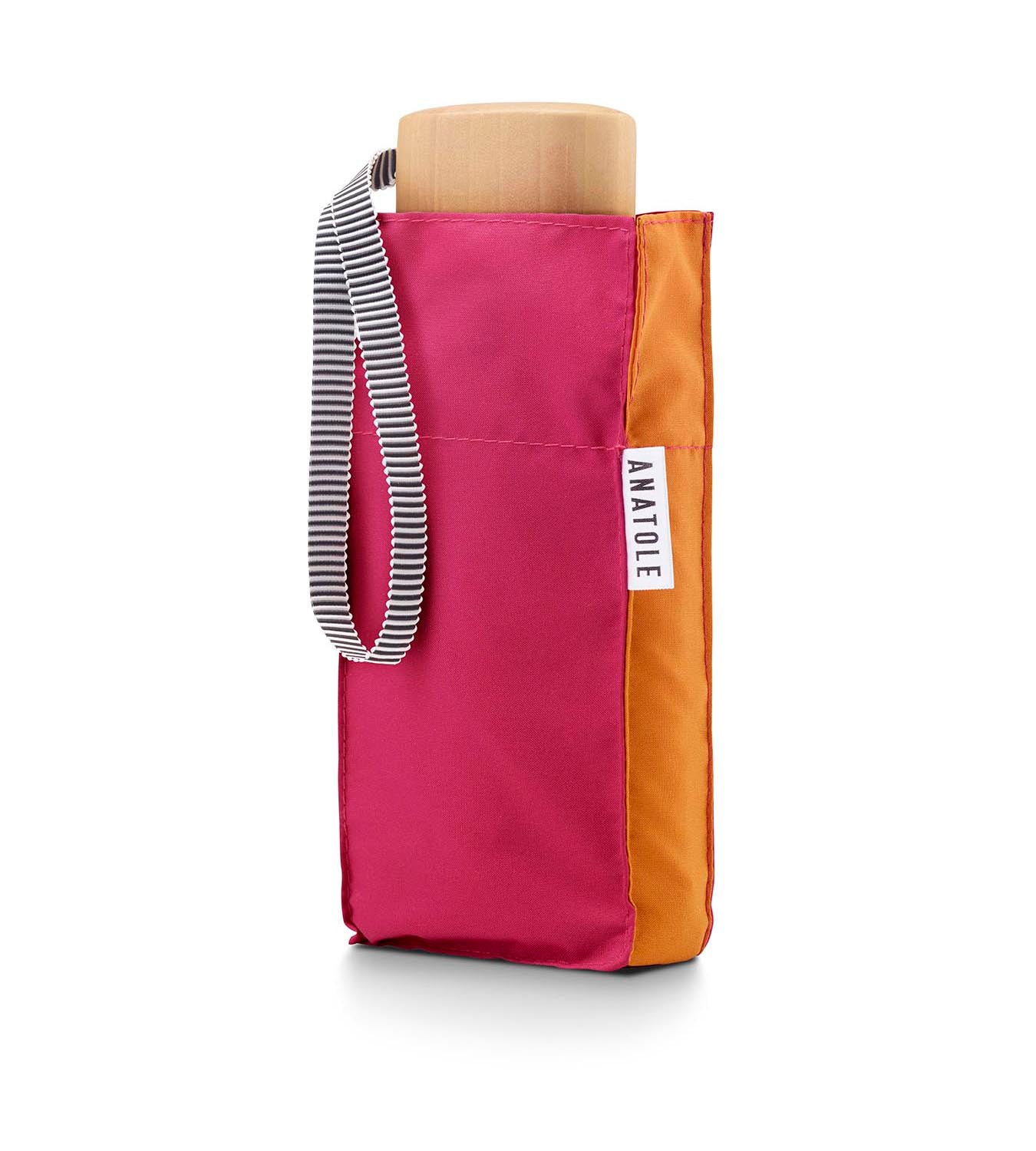 Pink|Orange Two Tone Compact Umbrella