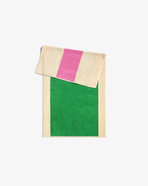 Bath towel Pink Green