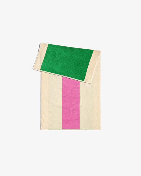 Bath towel Pink Green