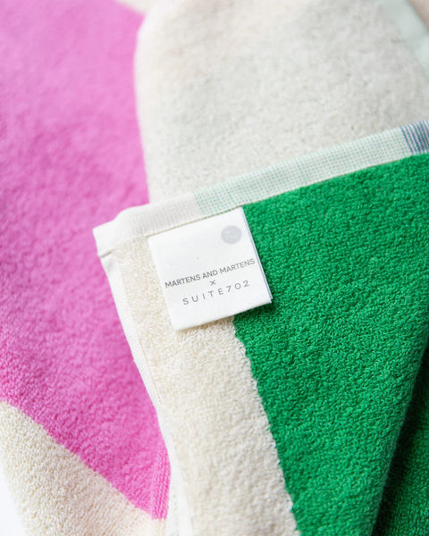 Bath towel Pink Green