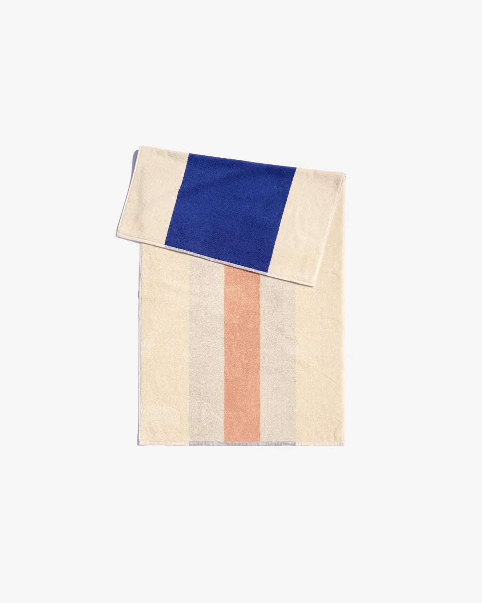 Bath towel Royal Blue Peach