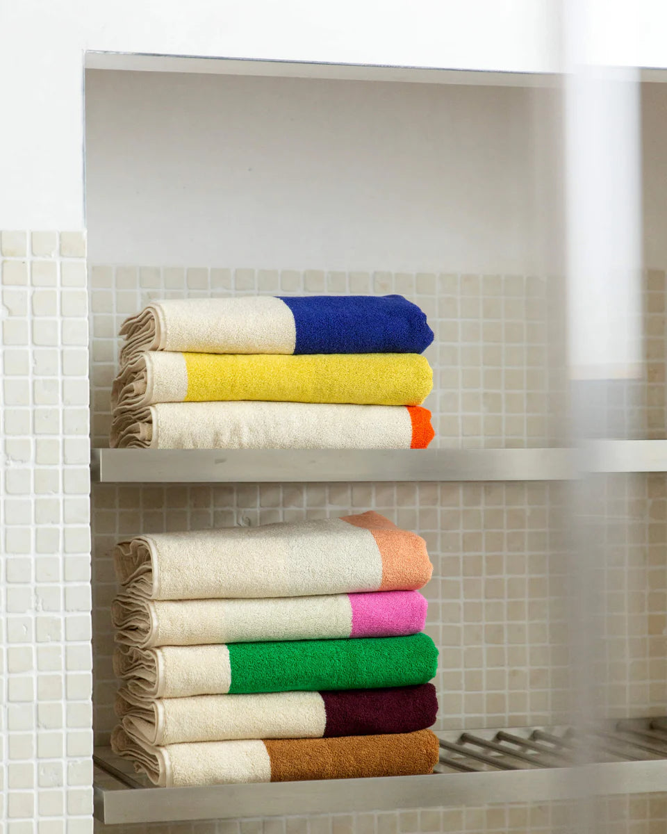 Bath towel Royal Blue Peach