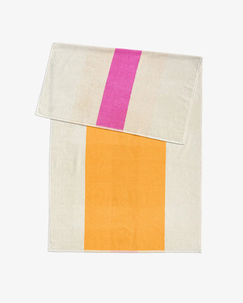 Beach towel Pink Sunny Yellow