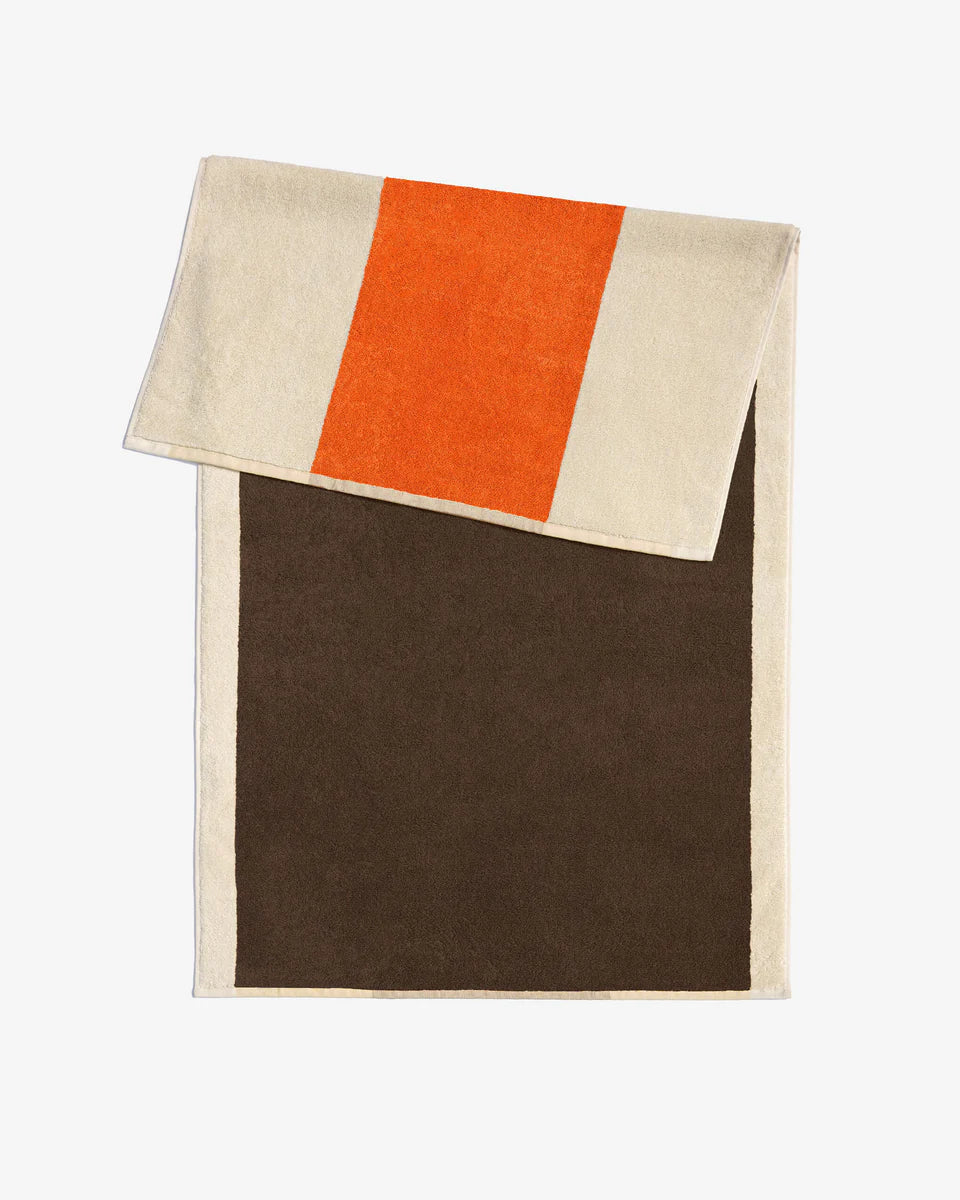 Beach towel Orange Brown
