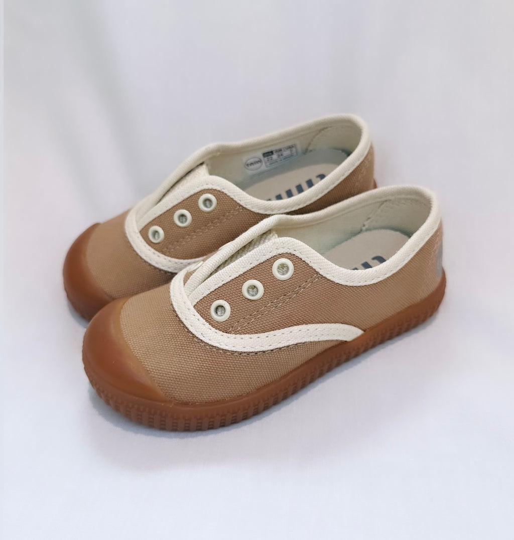 Caramel Canvas Latex Sole Kids Shoes