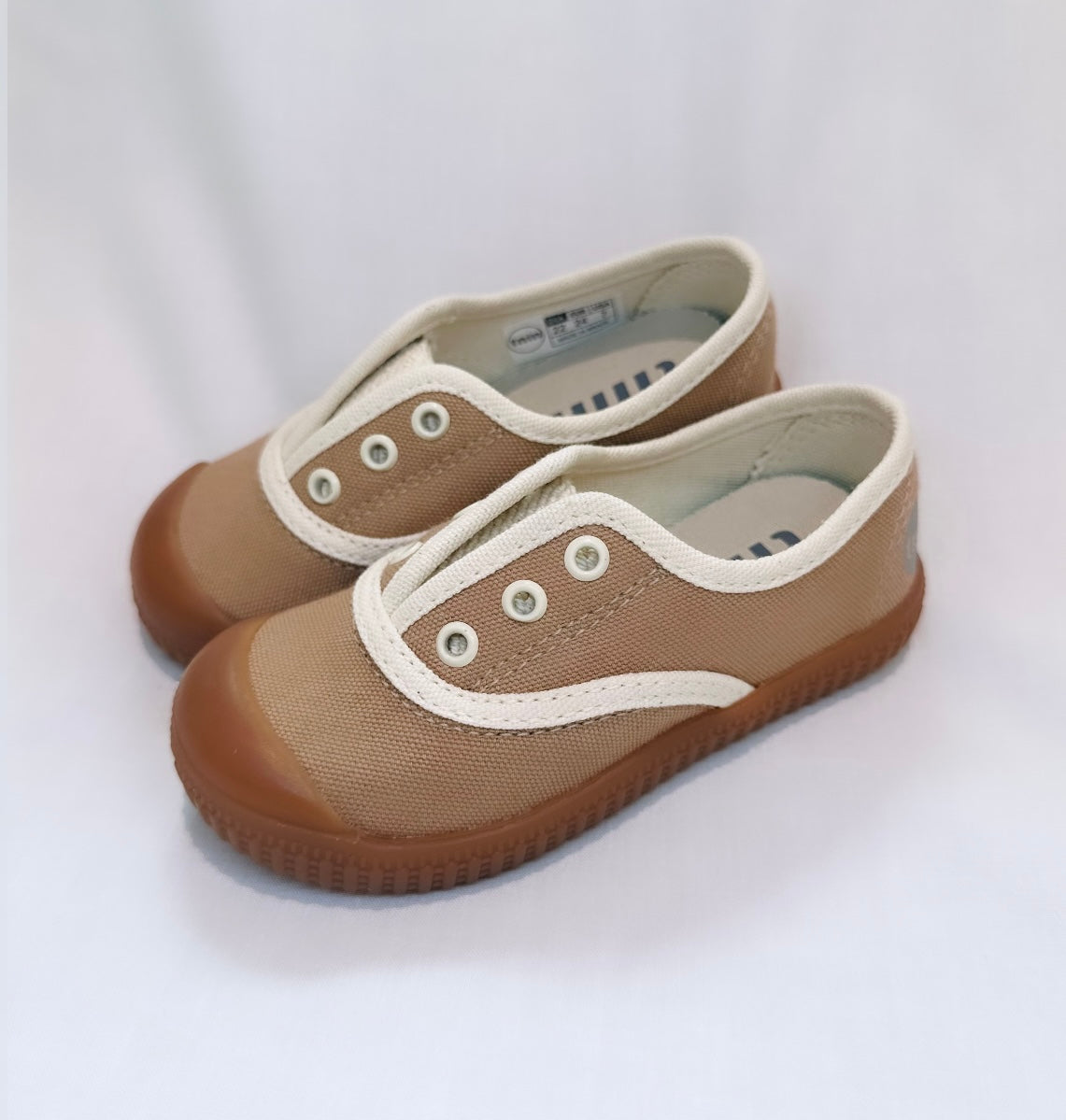 Caramel Canvas Latex Sole Kids Shoes