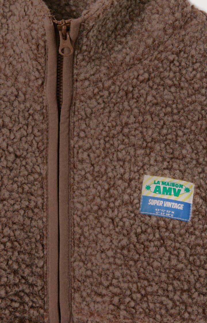 Brown Kids Shearling Jacket