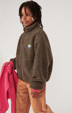 Brown Kids Shearling Jacket