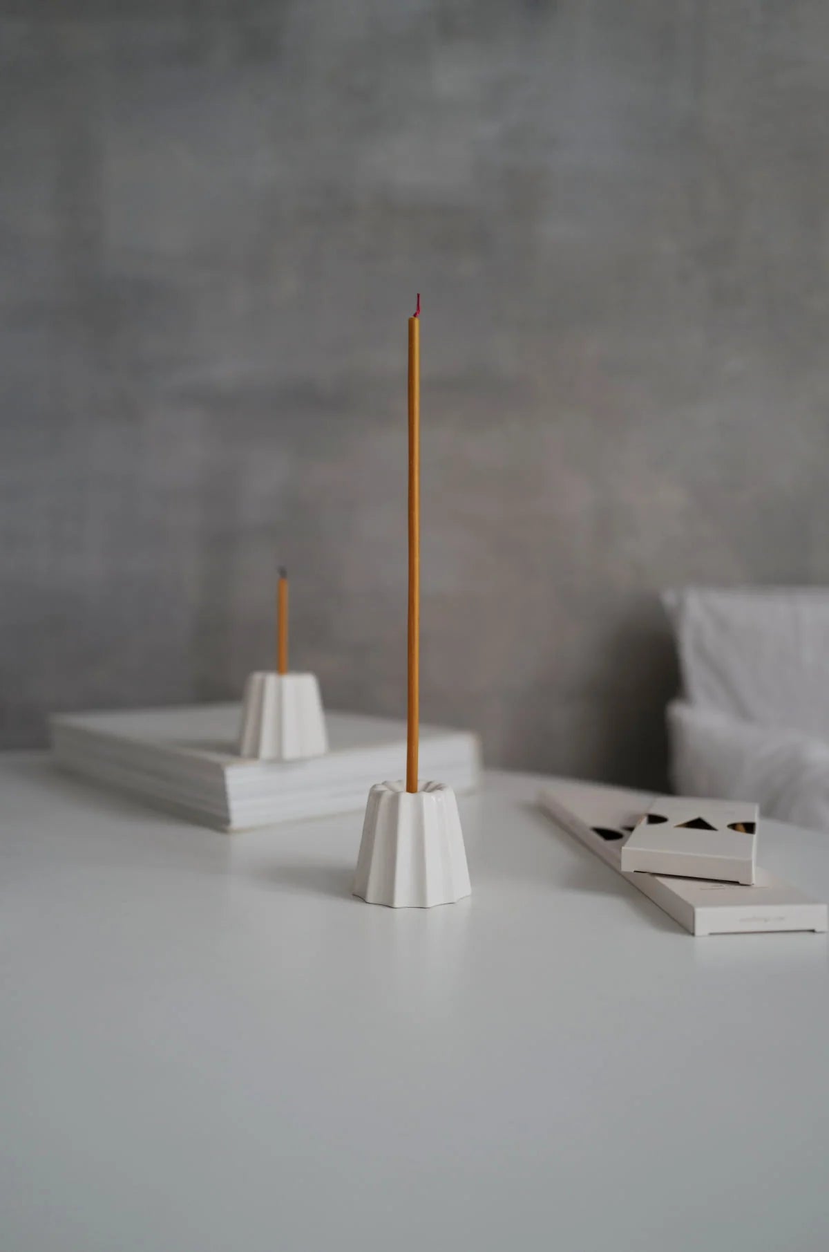 Big White Porcelain Candle Holder