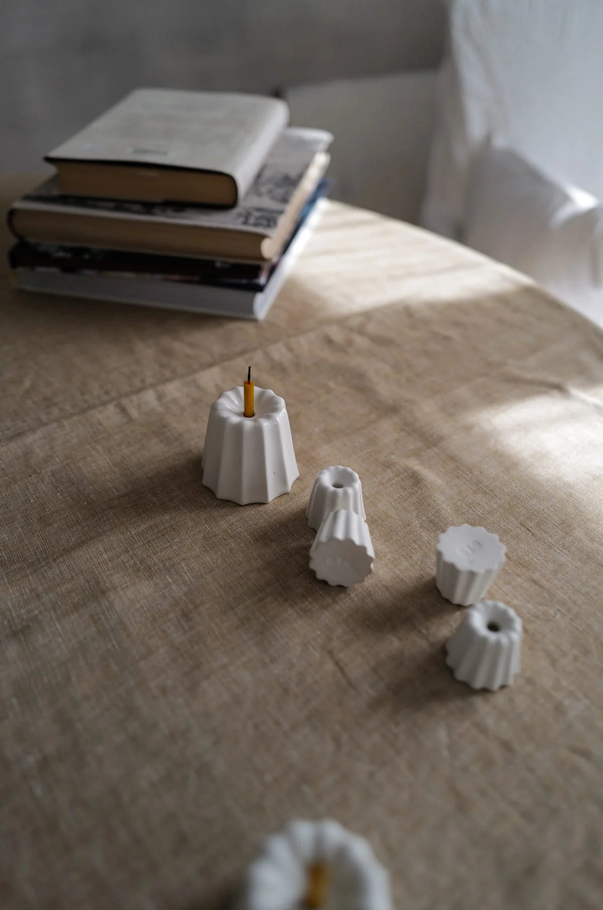 Big White Porcelain Candle Holder