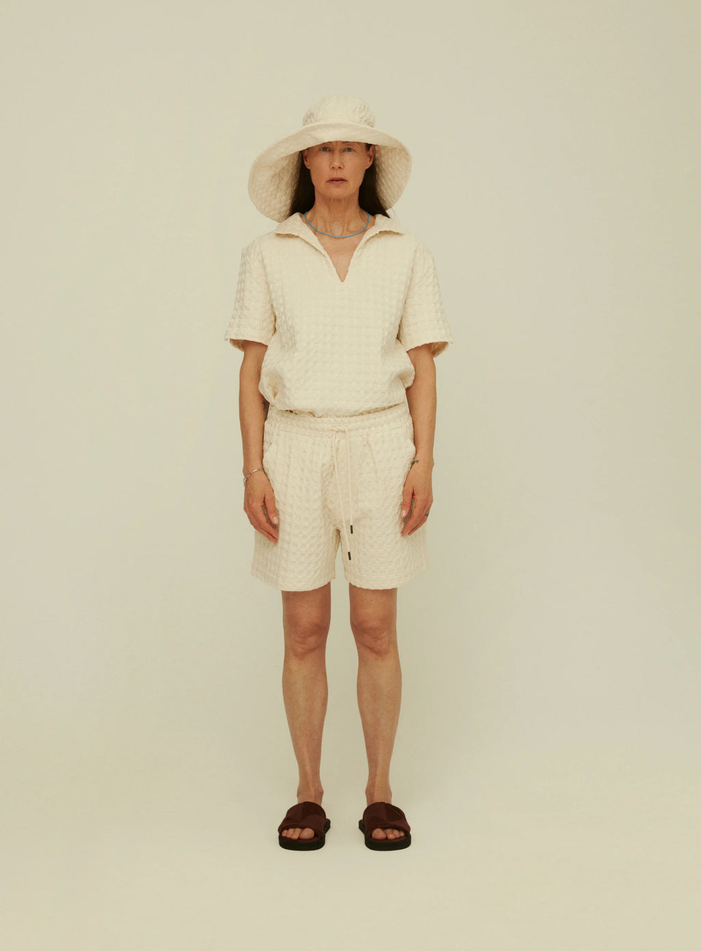 Ecru Waffle Hat