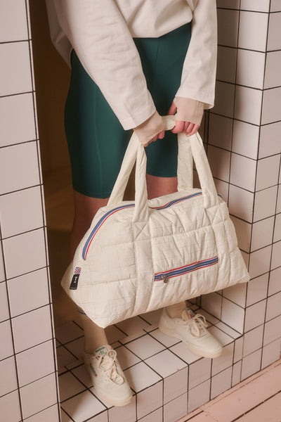 Matte White Puffy Sport Bag