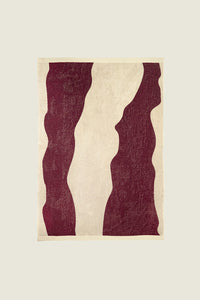 Burgundy Bone Towel