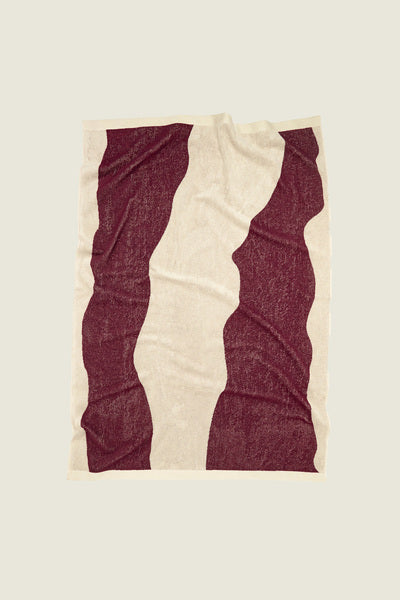 Burgundy Bone Towel