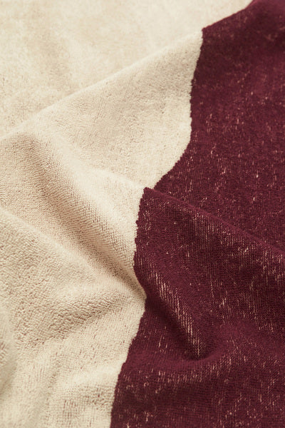 Burgundy Bone Towel