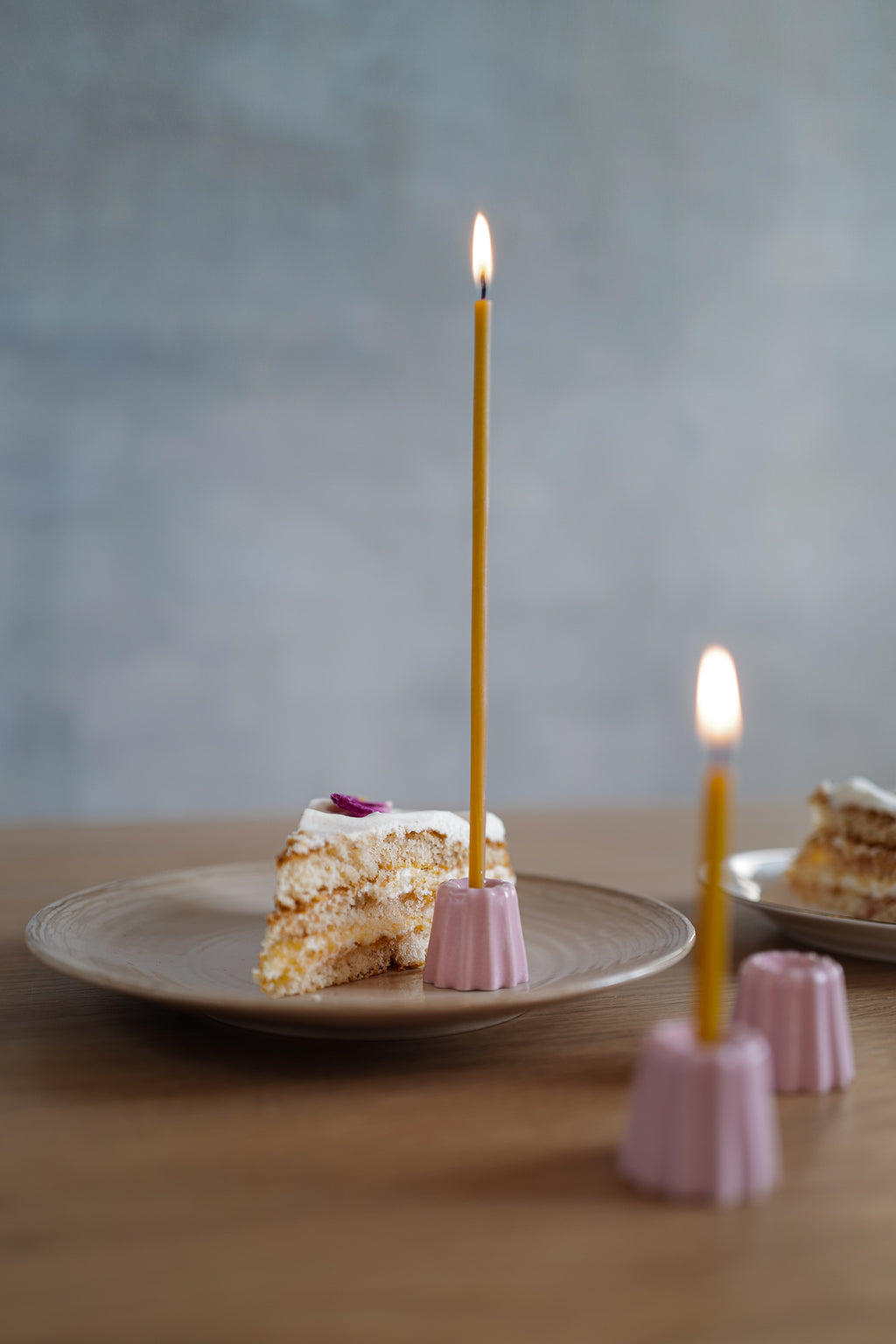 Pink Porcelain Candle Holder