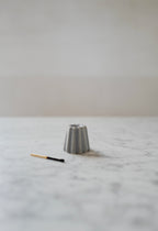 Matte Grey Porcelain Candle Holder