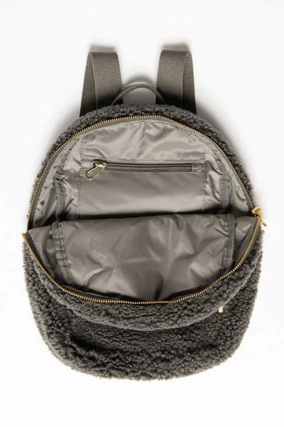 Grey Teddy Mini Backpack