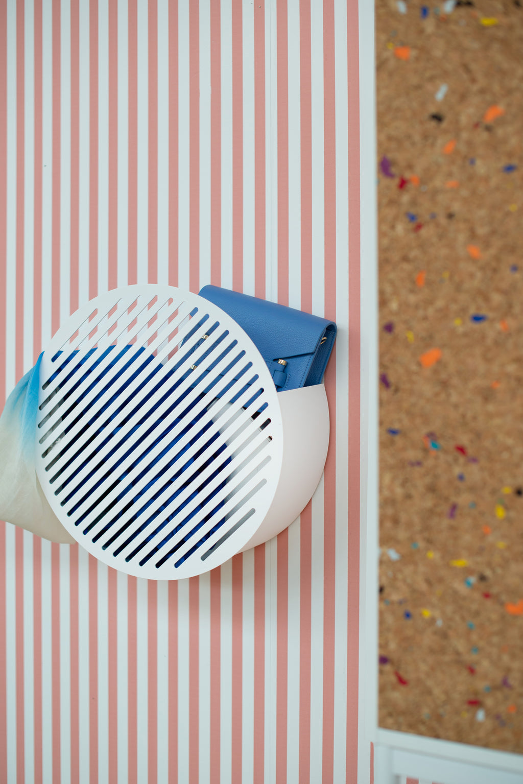 Diagonal Wall Basket White