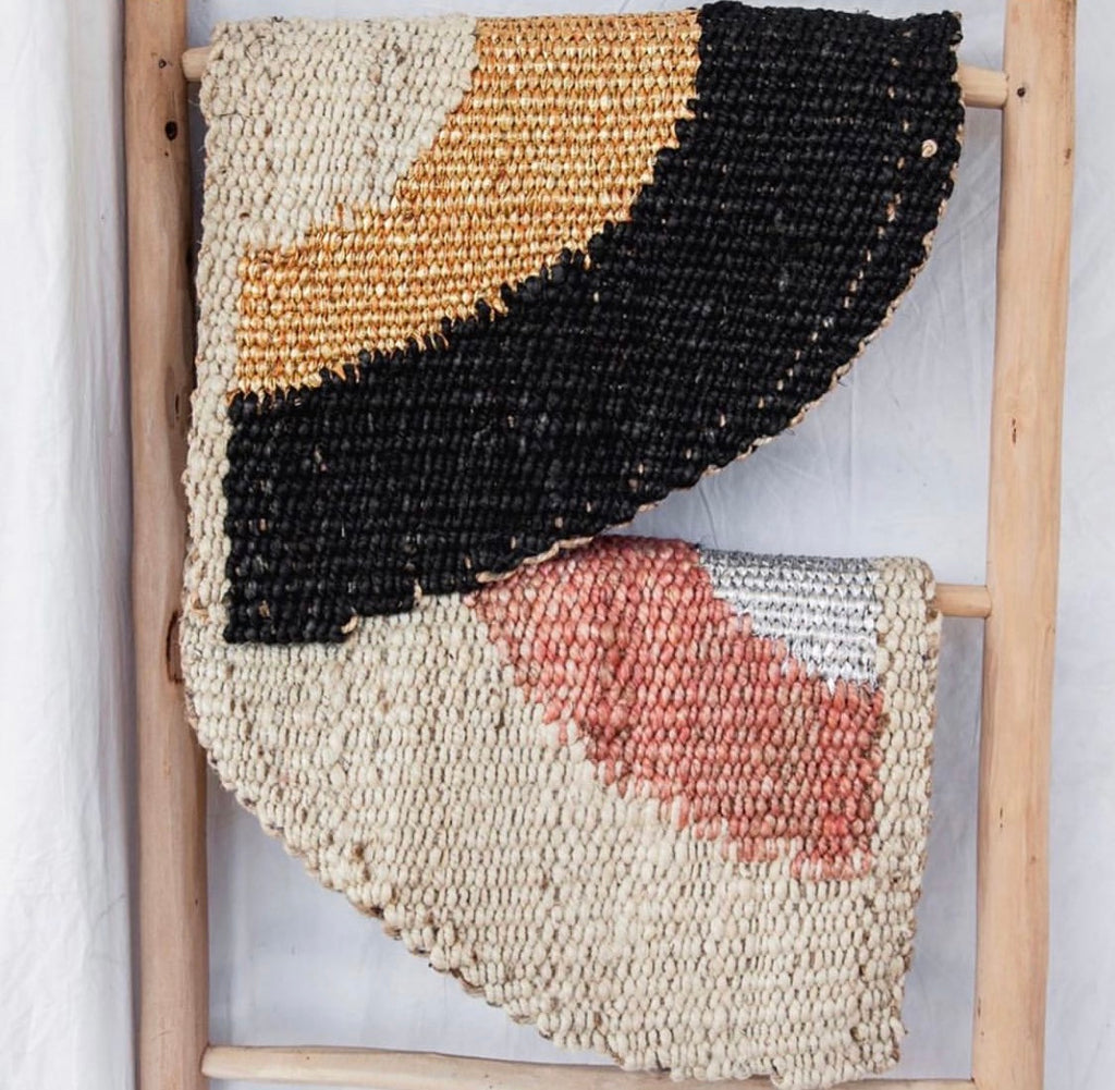 Sonny Round Doormat - Charcoal/Gold