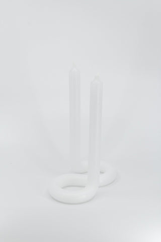 White Twist Candle