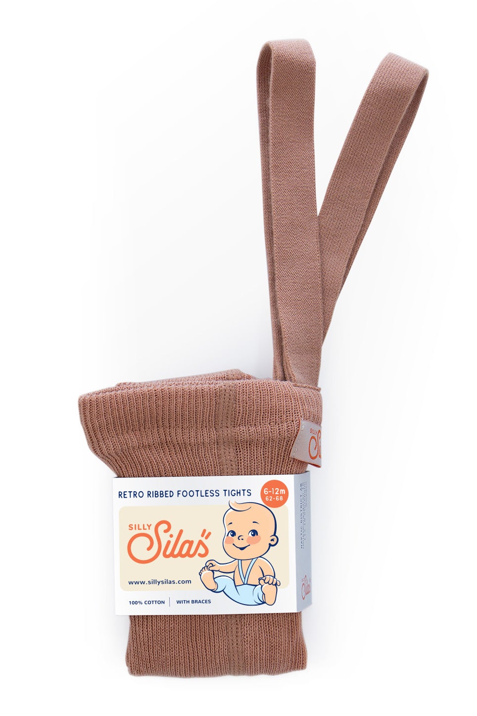 Footless Light Brown Cotton Tights