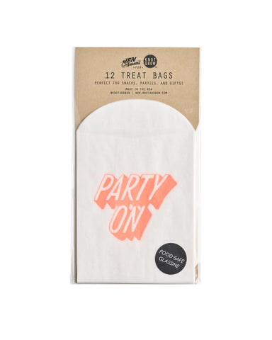 Party On Glassine Treat Bags