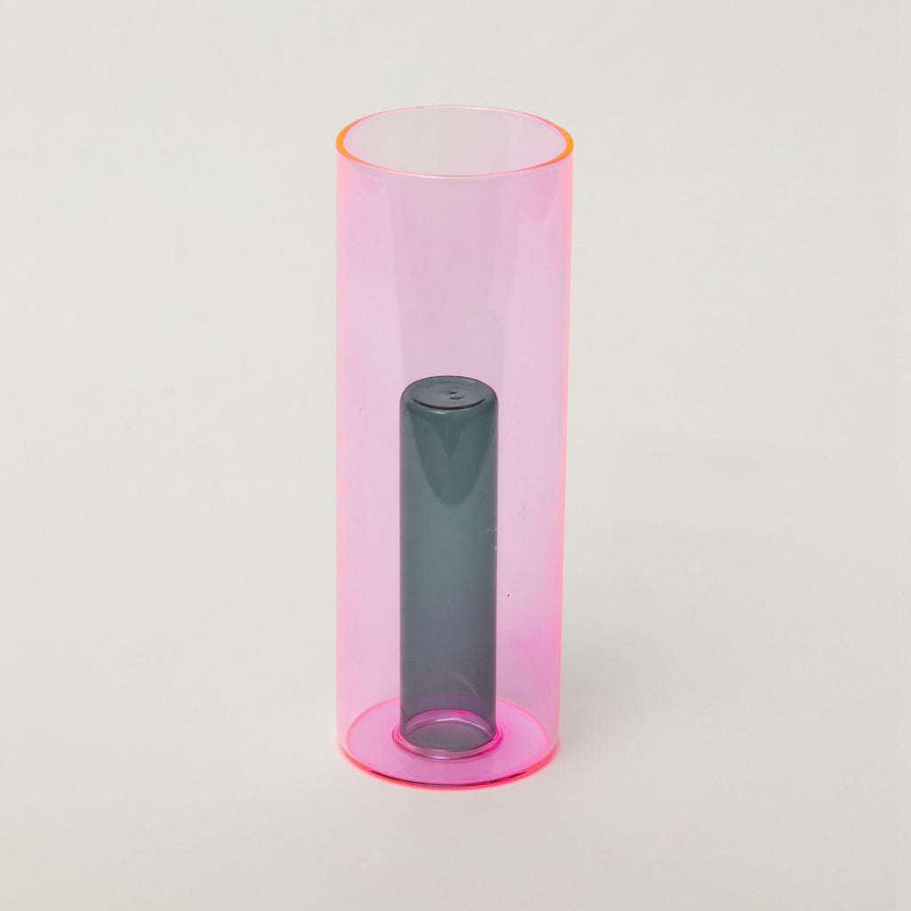 Pink Reversible Glass Vase