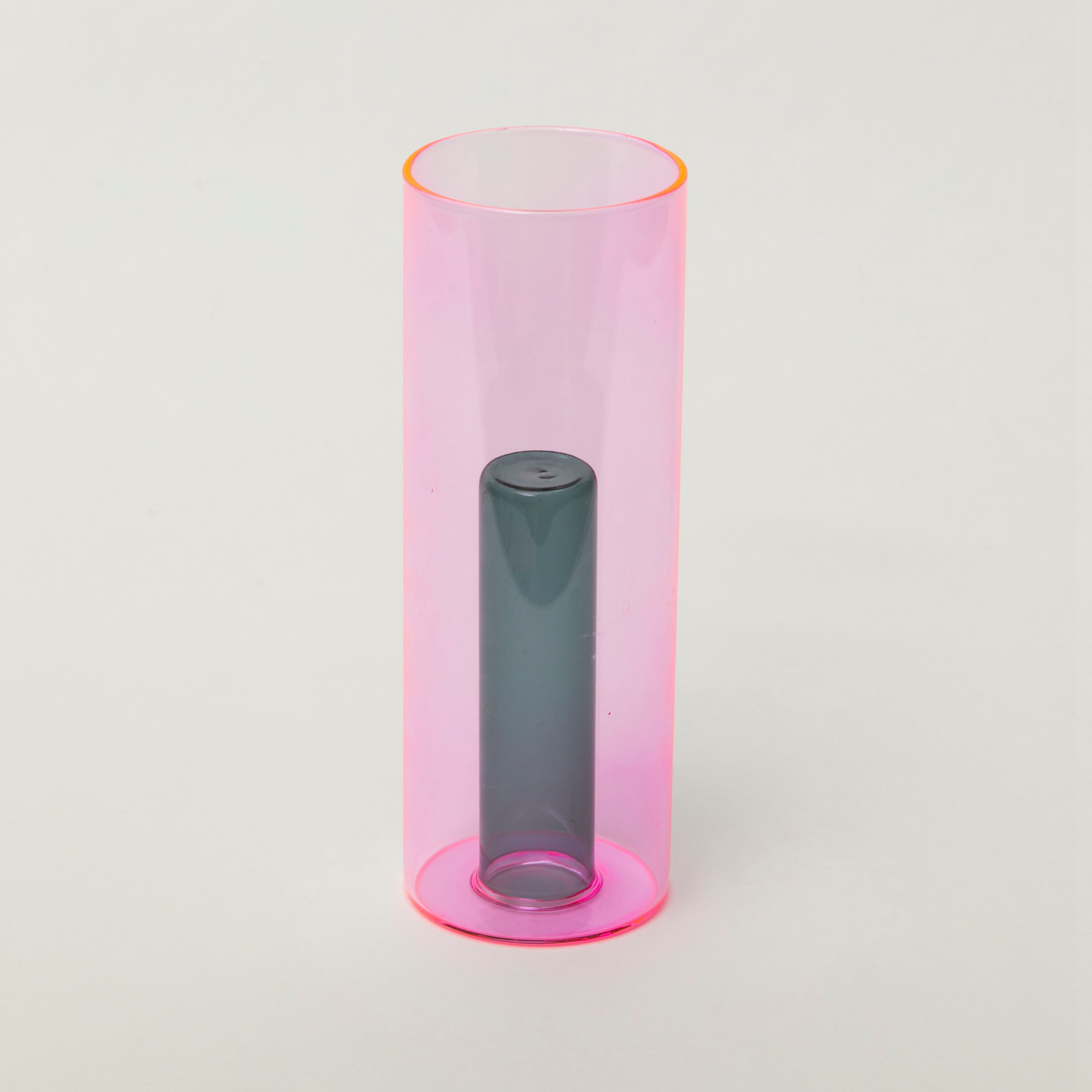 Pink Reversible Glass Vase