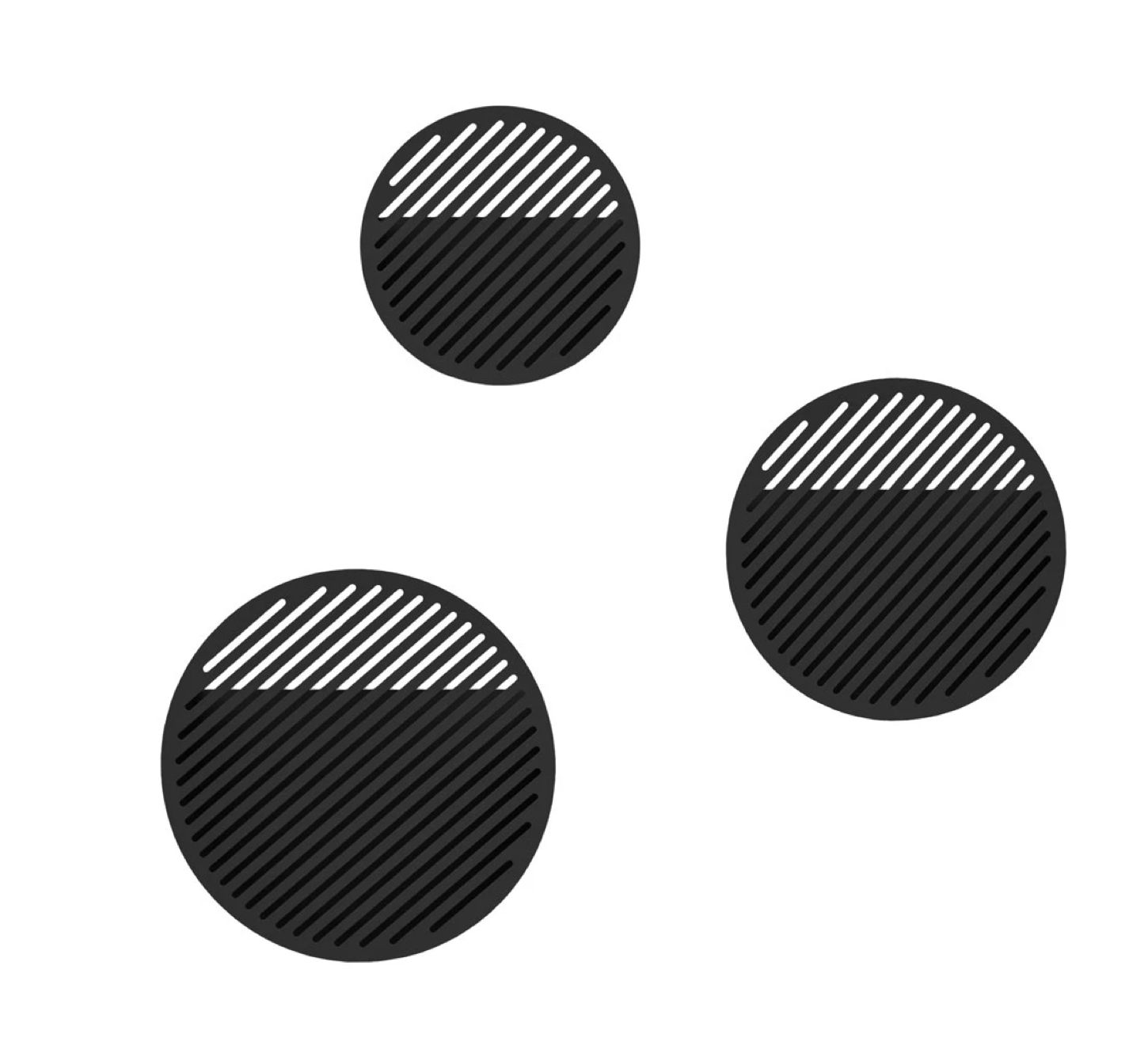 Diagonal Wall Basket Black