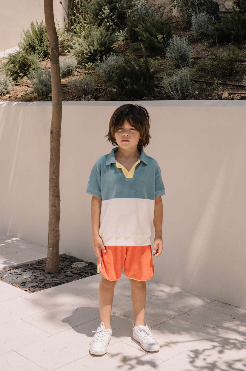 Polo Leonard + Short Juju Tender Blue Set
