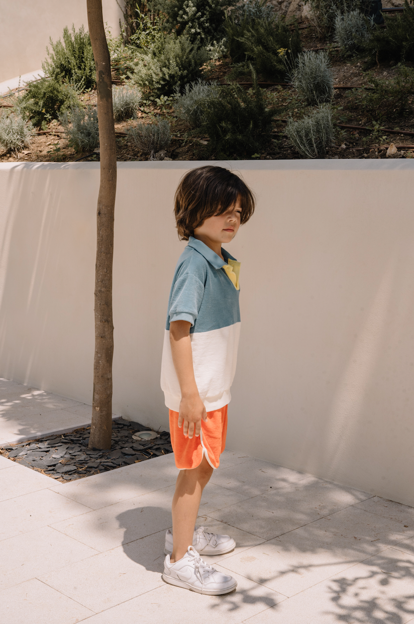 Polo Leonard + Short Juju Tender Blue Set