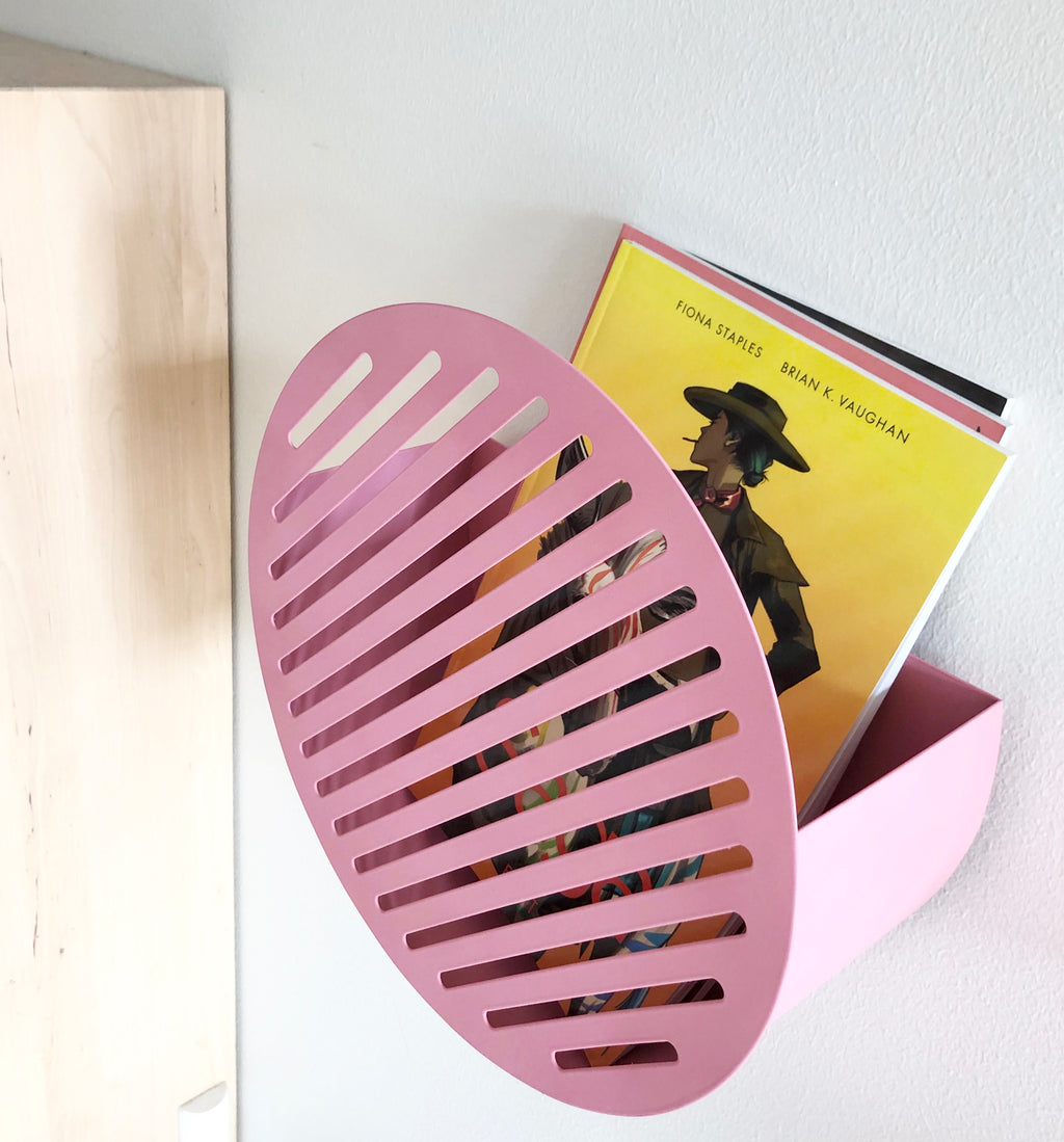 Diagonal Wall Basket Pink