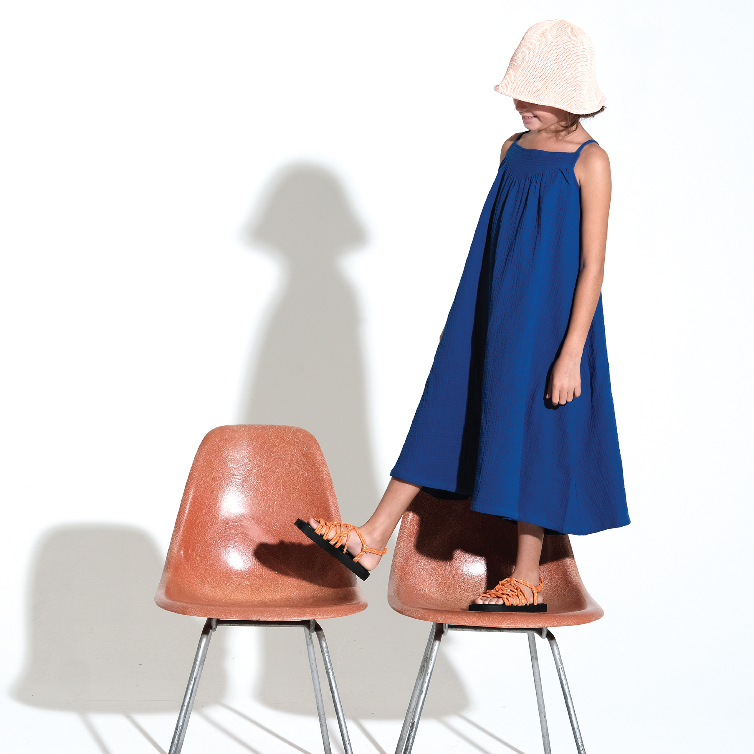 Blue Gauze Marina Dress