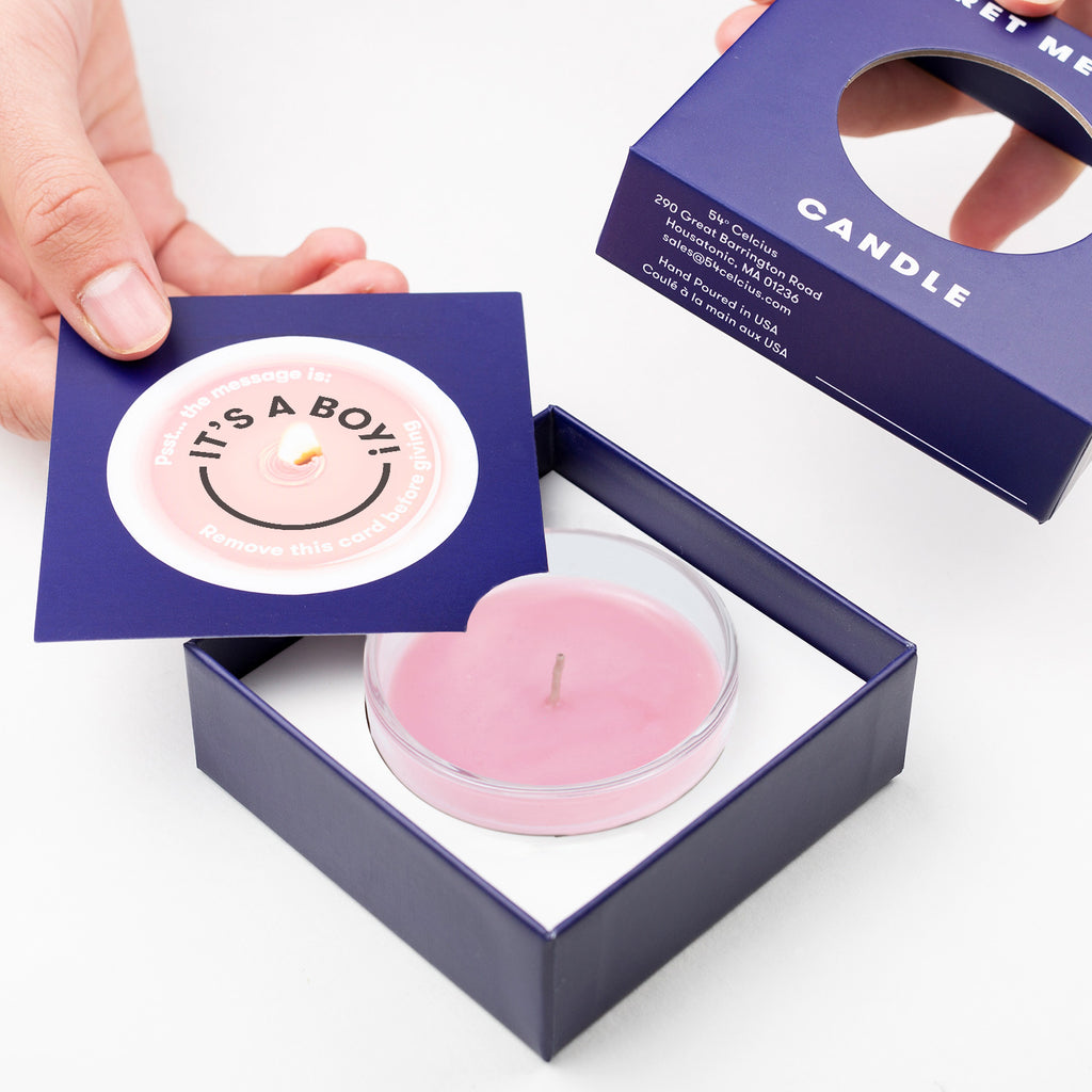 It's a Boy! Secret Message Candle