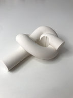Cream Knot Candle Holder