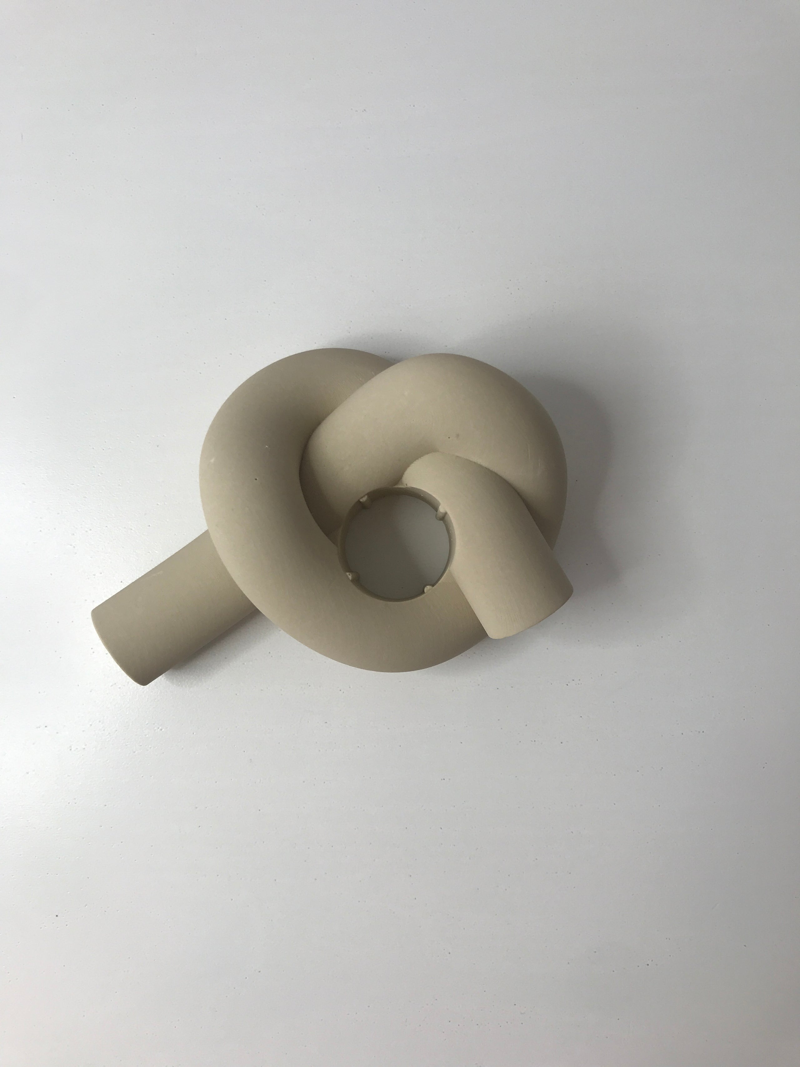Beige Knot Candle Holder