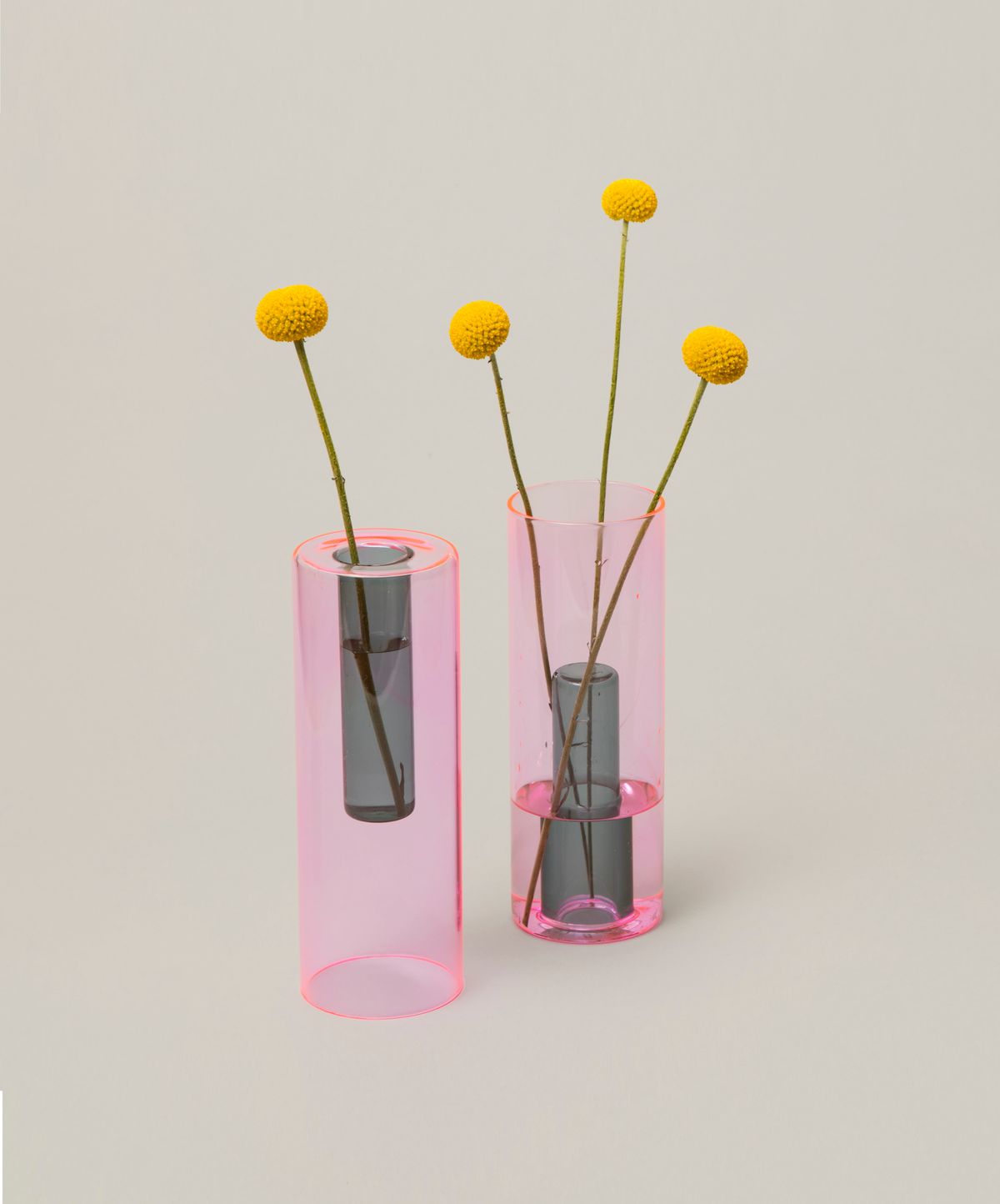 Pink Reversible Glass Vase