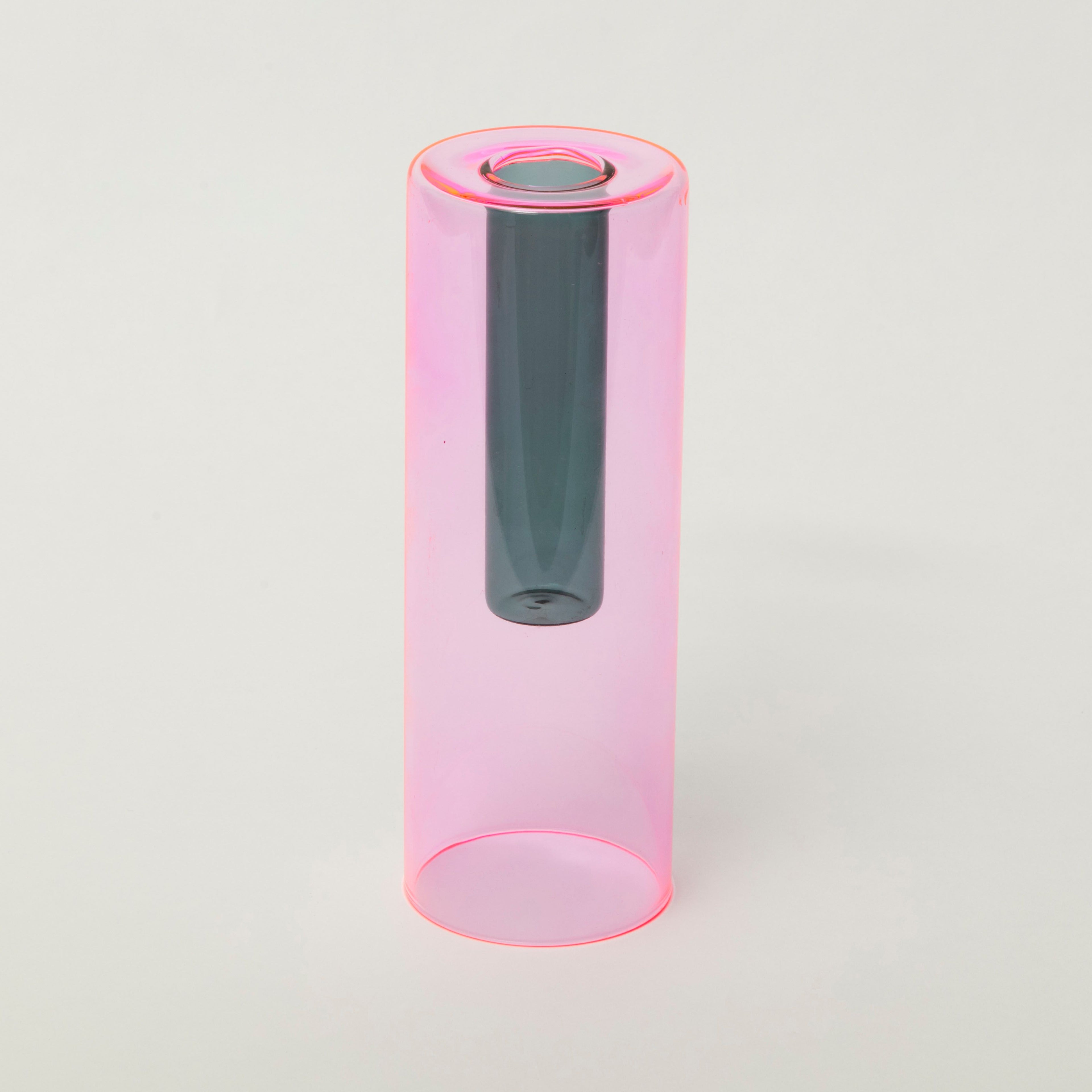 Pink Reversible Glass Vase
