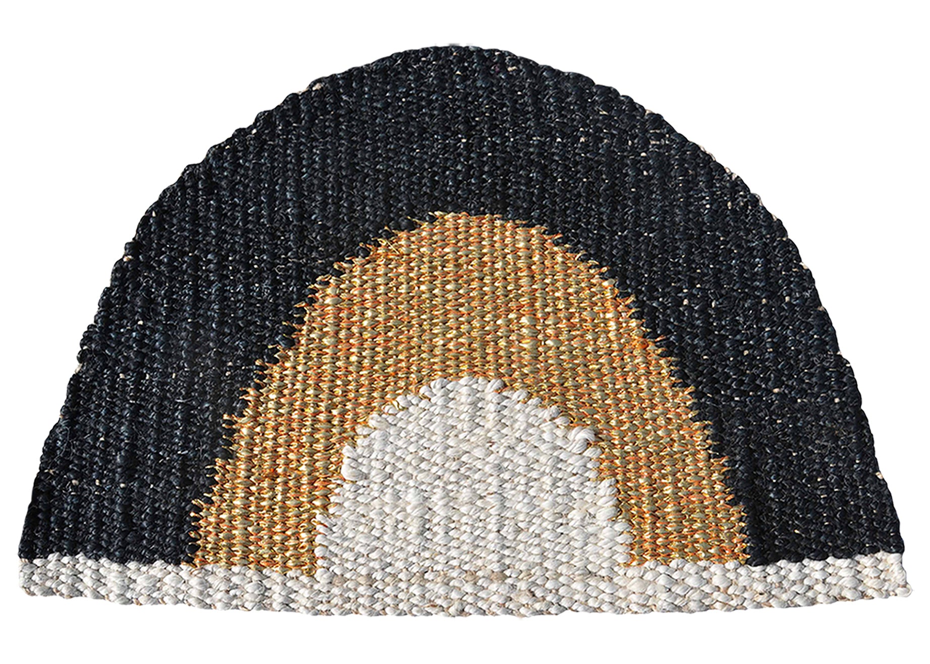 Sonny Round Doormat - Charcoal/Gold