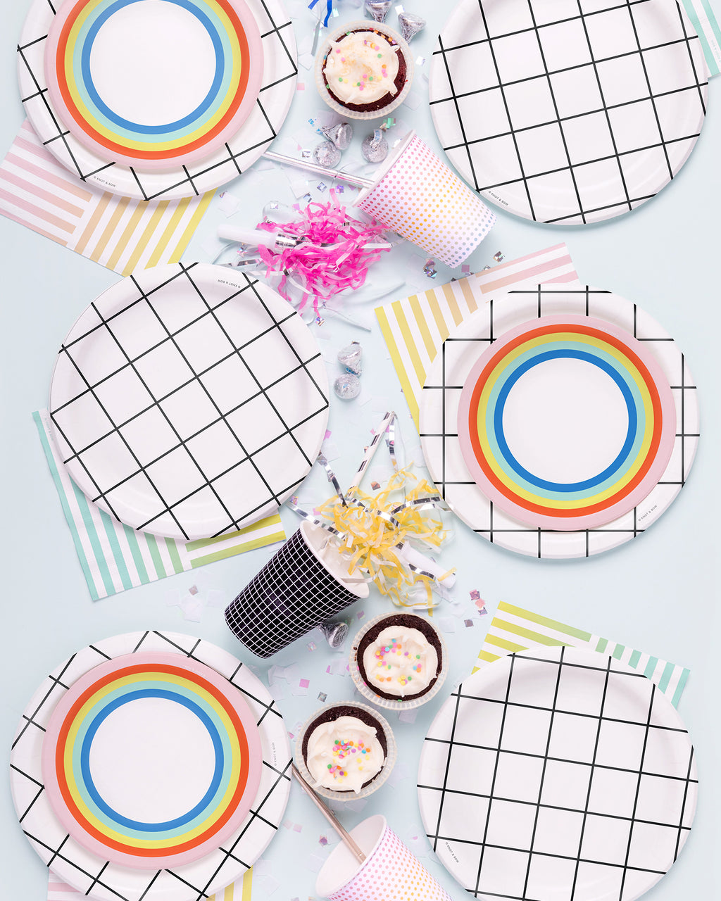 Rainbow Stripe Party Napkins