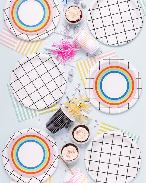 Double Rainbow Party Plate